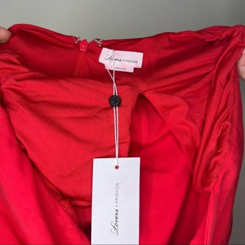 Lovers + Friends Rosa Red Rose Gown Size Small